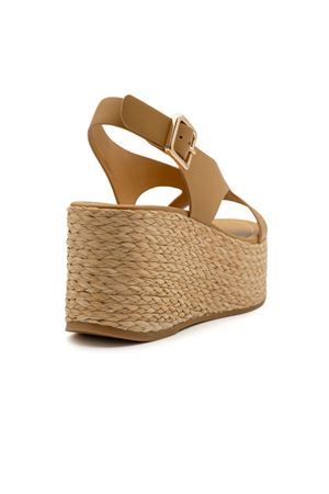 Sandalo con zeppa in pelle ocra PALOMA BARCELO | 302301OCHRE